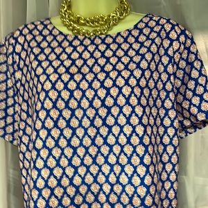 Preppy print JCrew dress NWOT fully lined Sz16